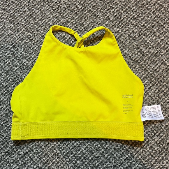 Girlfriend Collective Topanga Sports Bra, Chartreuse EUC - Picture 5 of 5